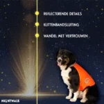 Hondenveiligheidsvest met Reflecterende Details en Klittenbandsluiting Oranje M – Nightwalk Safety Vest - Afbeelding 3