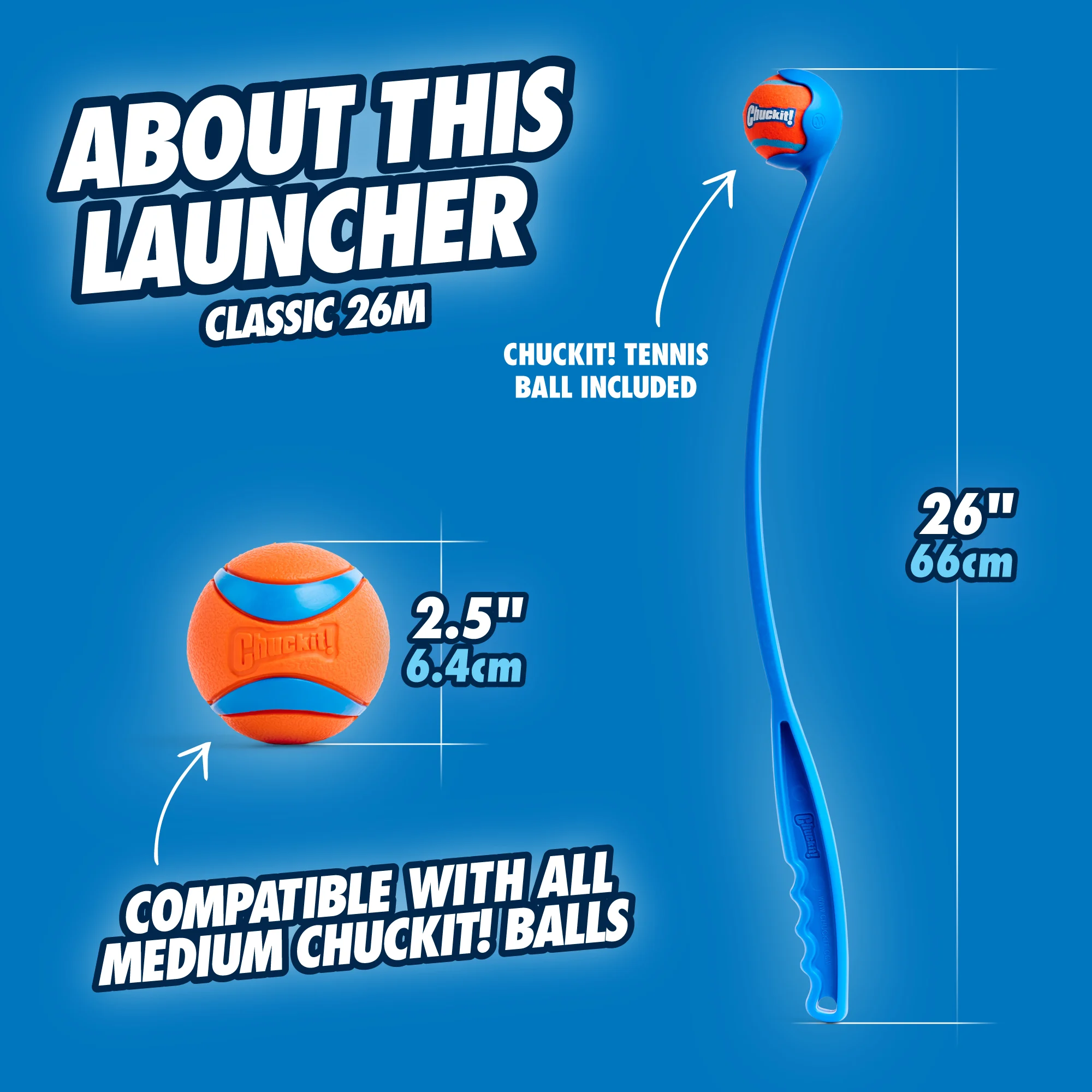 Hondenballenwerper met Tennisbal, 66 cm – Chuckit! Sport Launcher L - Afbeelding 4