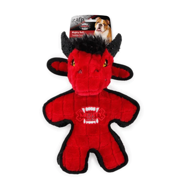 Hondenknuffel met Pieper en Rubberachtige Rand, ca. 24 cm – AFP My T-Rex Mighty Stier