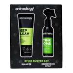 Vachtreinigingsset voor Honden met Shampoo en Deodoriserende Spray, 2 Producten – Animology Stink Buster Set