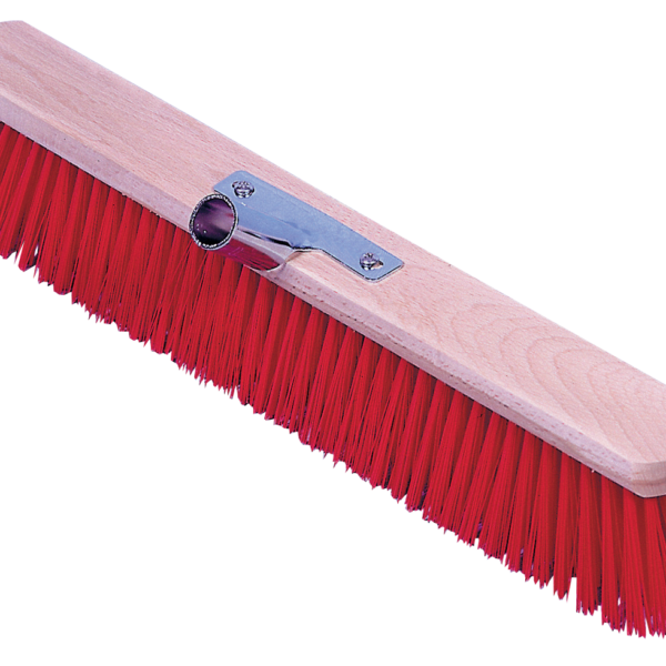 Stalbezem Euro Stal met Rode PVC Haren, 80 cm