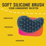 Hondenborstel van Siliconen voor Lang Haar, 12 x 6,5 x 2,5 cm – Excellent Pets Soft Silicone Brush - Afbeelding 5