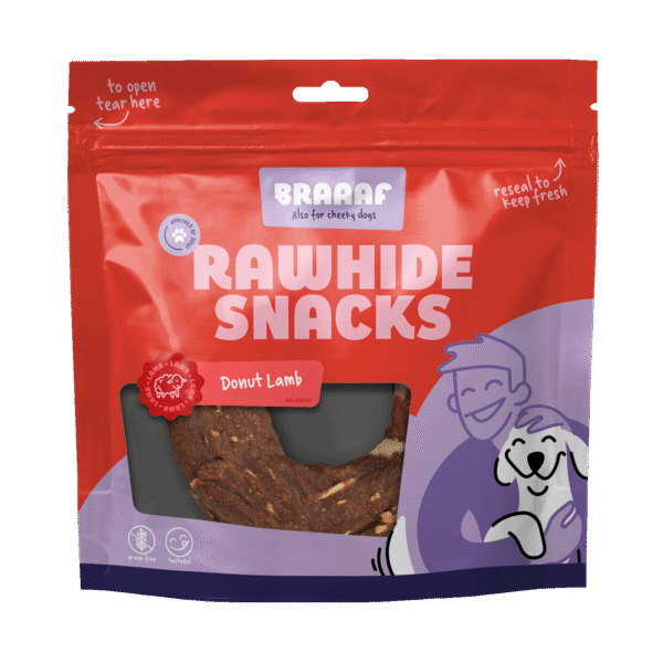 Kauwring met Vis, 1 Stuk – Braaaf Rawhide Donut