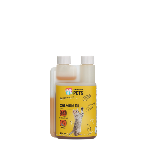 Zalmolie voor Katten met Omega 3 en Omega 6, 250 ml – Excellent Pets Cat Salmon Oil