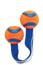 Trekspeelgoed voor Honden met 2 Tennisballen en Nylon Lint, ø 6 cm – Chuckit! Ultra Duo Tug M