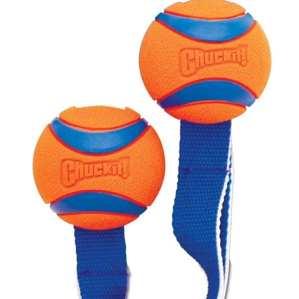 Trekspeelgoed voor Honden met 2 Tennisballen en Nylon Lint, ø 6 cm – Chuckit! Ultra Duo Tug M