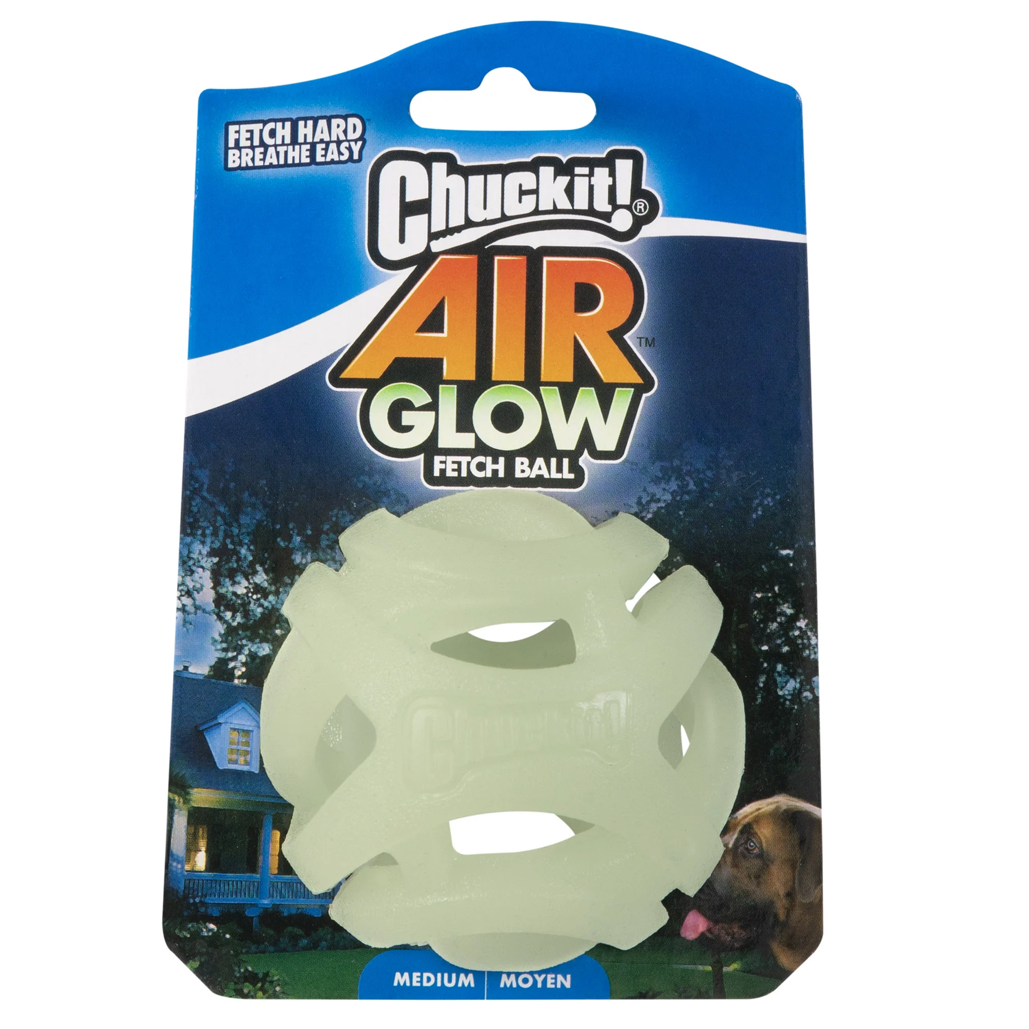 Lichtgevende Hondenbal M, Drijvend, 6 cm – Chuckit! Air Glow Fetch Ball - Afbeelding 1