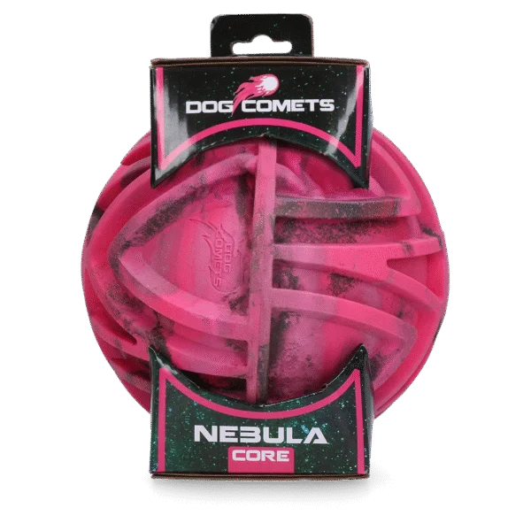 Apporteerbal met Reliëf en Onvoorspelbare Stuiter, Roze, Ø 18 cm – Dog Comets Nebula Core