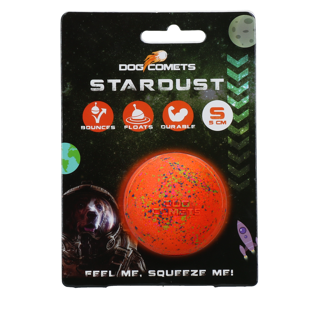 Hondenbal van Rubber, Oranje S, 5 cm – Dog Comets Stardust Hondenbal van Rubber, Oranje S, 5 cm – Dog Comets Stardust