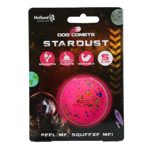 Hondenbal van Rubber, Roze S, 5 cm – Dog Comets Stardust