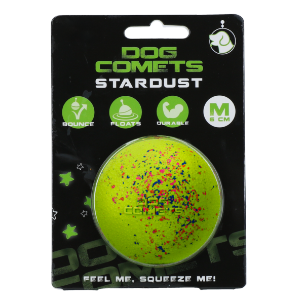 Hondenbal van Rubber M, 6 cm, Groen – Dog Comets Stardust