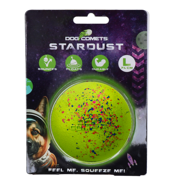 Hondenbal van Rubber L, 7,5 cm, Groen – Dog Comets Stardust