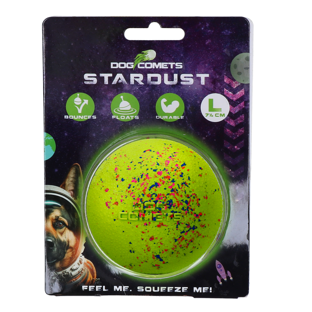 Hondenbal van Rubber L, 7,5 cm, Groen – Dog Comets Stardust Hondenbal van Rubber L, 7,5 cm, Groen – Dog Comets Stardust