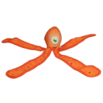 Hondenspeeltje met Pieper en Knisperende Tentakels, L 37 cm, Oranje – Dog Comets Alien Octo - Afbeelding 2