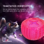 Beloningsspeeltje van TPR Rubber, Roze, ø 7 cm – Dog Comets Ceres - Treat Locker - Afbeelding 6
