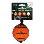 Tennisbal met Pieper en Rubberen Rand, Oranje L, 7,5 cm – Dog Comets Neutron Star