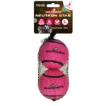 Tennisbal met Pieper en Rubberen Rand, Roze L, 7,5 cm, 2 Stuks – Dog Comets Neutron Star