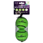 Tennisbal met Pieper en Rubberen Rand, Groen L, 7,5 cm, 2 Stuks – Dog Comets Neutron Star