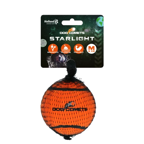 Tennisbal voor Honden, Drijvend, Ø 6 cm, Oranje – Dog Comets Starlight