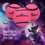 Tennisbal voor Honden, Drijvend, Ø 7,5 cm, Roze, 2 Stuks – Dog Comets Starlight - Afbeelding 5