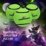 Tennisbal voor Honden, Drijvend, Ø 7,5 cm, Groen, 2 Stuks – Dog Comets Starlight - Afbeelding 5