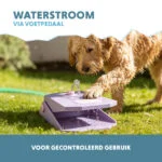 Waterfontein met Voetpedaal en Tuinslangaansluiting, Lila – Coolpets Splash Water Fountain - Afbeelding 4
