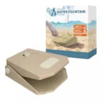 Waterfontein met Voetpedaal en Tuinslangaansluiting, Beige – Coolpets Splash Water Fountain
