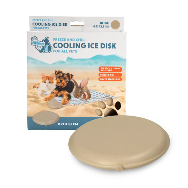 Koelschijf voor Honden, Beige, Invriesbaar – Coolpets Cooling Disc