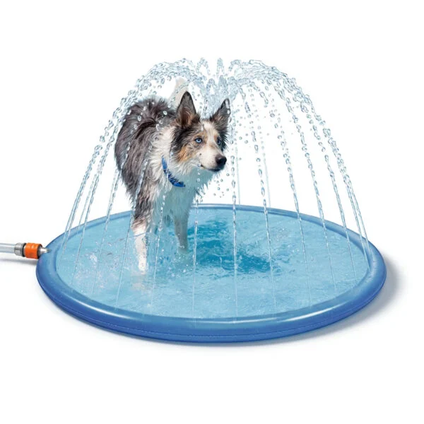 Sproeimat voor Honden met Tuinslangaansluiting, M 150 cm – Coolpets Splash Sprinkler Pad