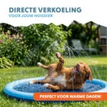 Sproeimat voor Honden met Tuinslangaansluiting, M 150 cm – Coolpets Splash Sprinkler Pad - Afbeelding 2