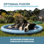 Sproeimat voor Honden met Tuinslangaansluiting, M 150 cm – Coolpets Splash Sprinkler Pad - Afbeelding 4