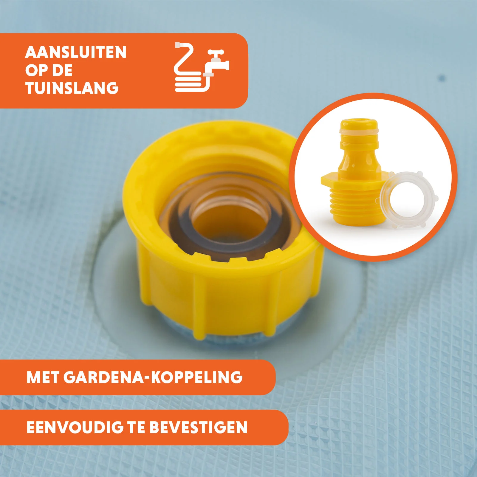 Sproeimat voor Honden met Tuinslangaansluiting, S 100 cm – Coolpets Splash Sprinkler Pad - Afbeelding 3