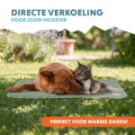 Koelmat voor Honden met Vaste Gel, Olijfgroen, M 76 x 50 cm – Coolpets Gel Cooling Mat - Afbeelding 2