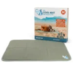Koelmat voor Honden met Vaste Gel, Olijfgroen, M 76 x 50 cm – Coolpets Gel Cooling Mat
