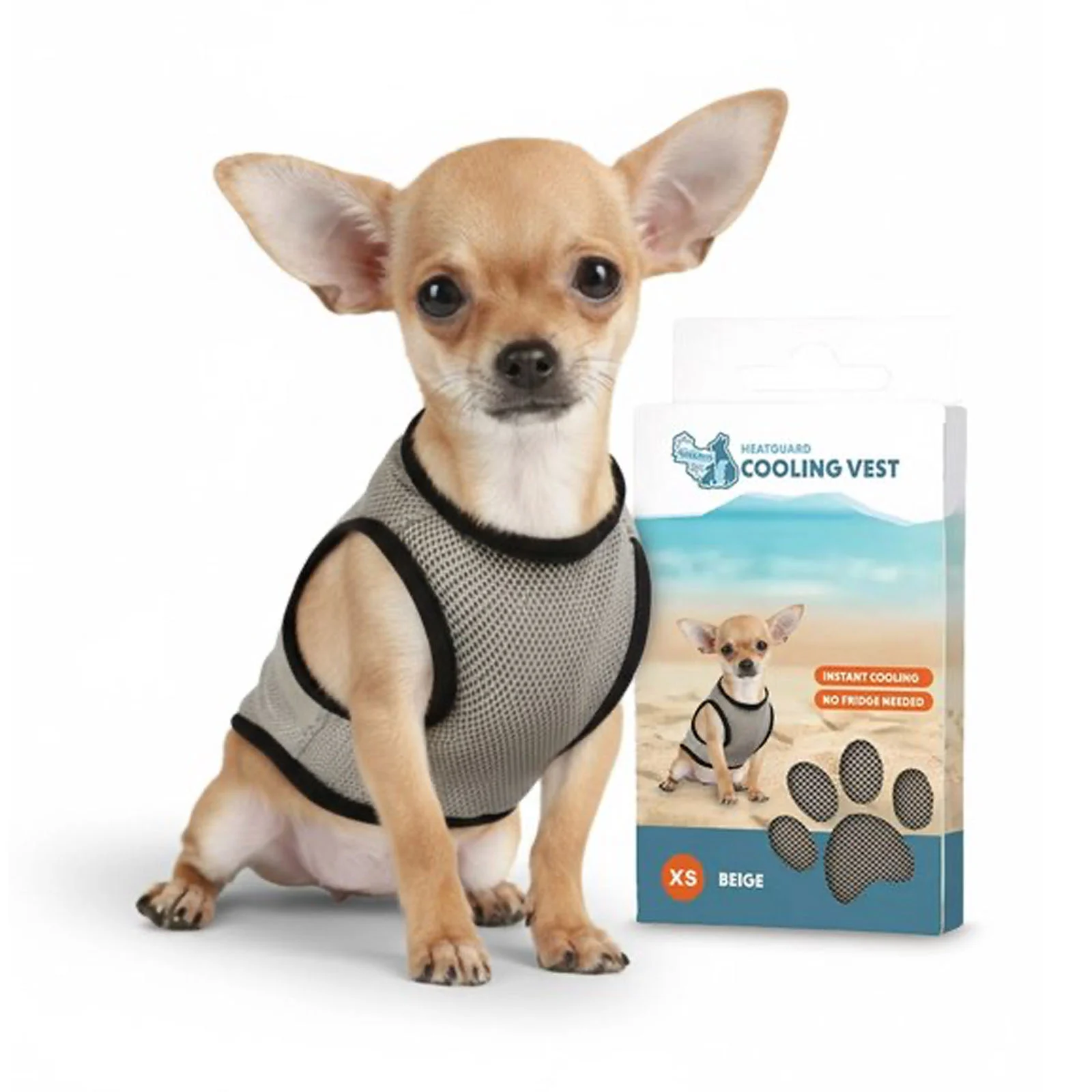 Koelvest voor Honden, Watergeactiveerd, XS, Ruglengte 20 cm – Coolpets Cooling Vest - Afbeelding 1