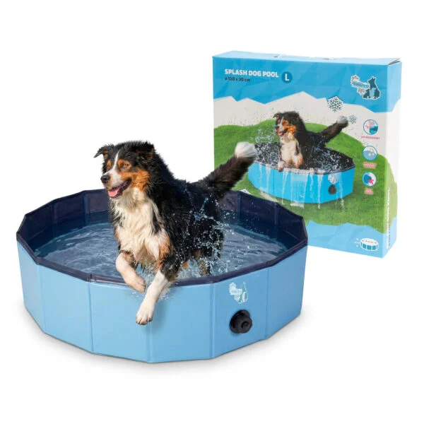 Hondenzwembad met Antislipbodem, Opvouwbaar, ø 120 x 30 cm – Coolpets Splash Dog Pool