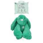 Hondenknuffel Konijn met Hartslag en Opwarmbaar Zakje, Groen, 30 x 20 cm – Cozy Dog Bunny