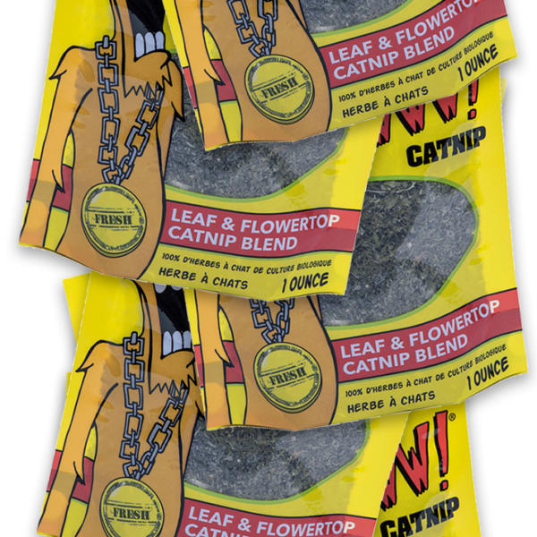 Displaystrip met 12 zakjes kattenkruid van 1 oz – Yeowww! Catnip