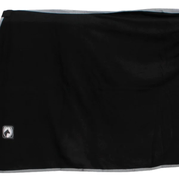 Zweetdeken van Fleece met Clipsluiting, Zwart met Grijze Tape, 135/185 cm