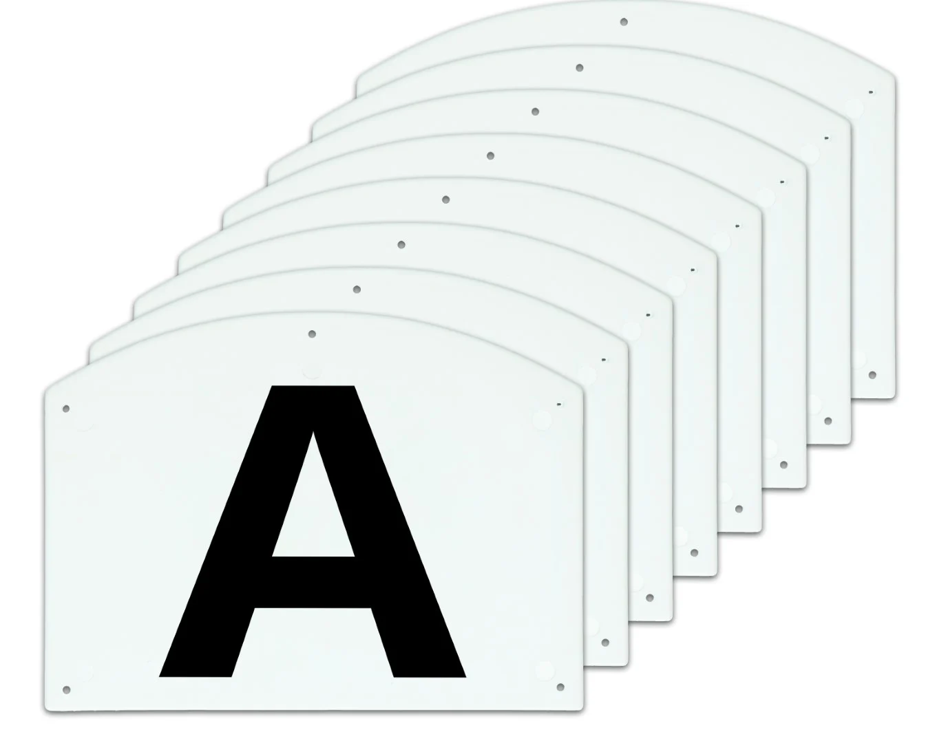 Dressuurletters voor de Rijbaan ABCEFHKM, 30 x 20 cm – Vplast - Afbeelding 1