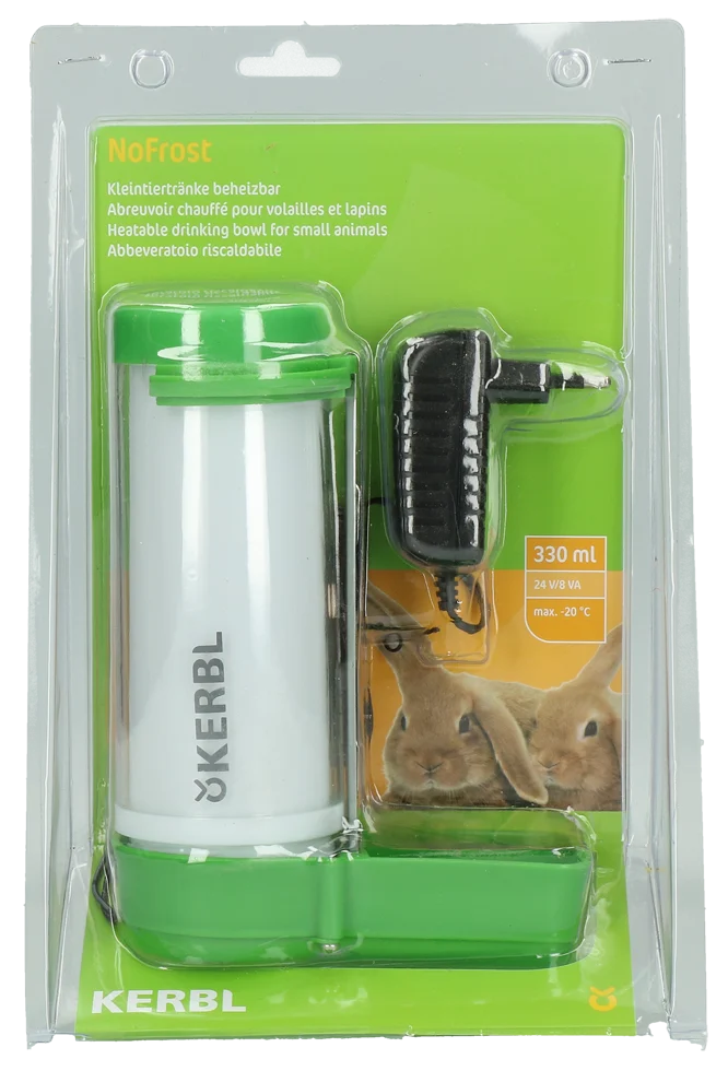 Verwarmbare Drinktoren voor Kleine Dieren, 330 ml, 8 W – Kerbl NoFrost - Afbeelding 1