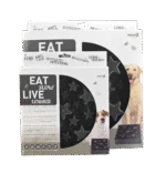 Antischrokbak voor Honden met Sterrenpatroon, L 30 cm, Grijs – Eat Slow Live Longer Star - Afbeelding 2