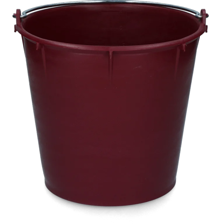 Emmer met Gegalvaniseerd Hengsel 7 l Bordeauxrood – Vplast