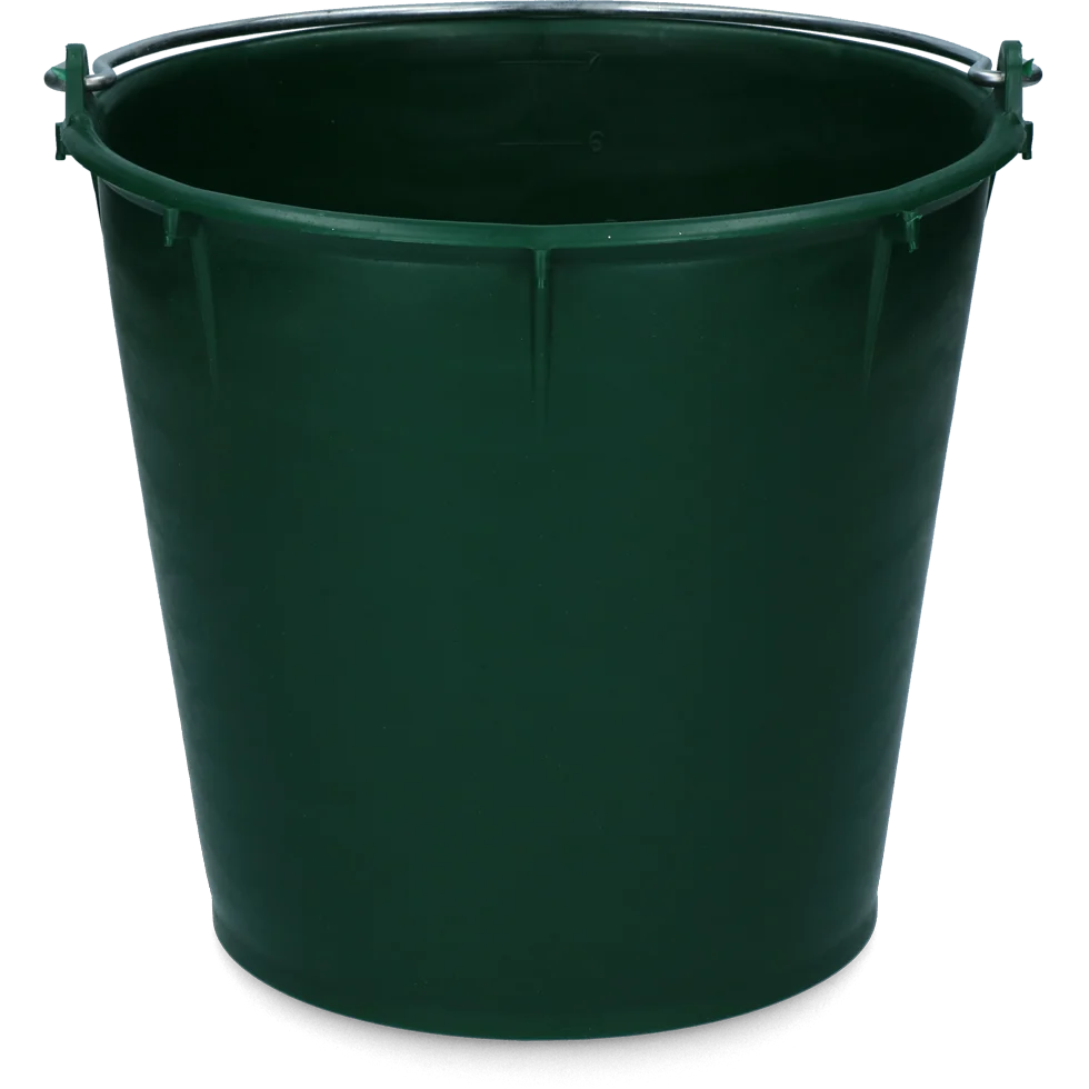 Emmer met Gegalvaniseerd Hengsel 7 l Groen – Vplast - Afbeelding 1