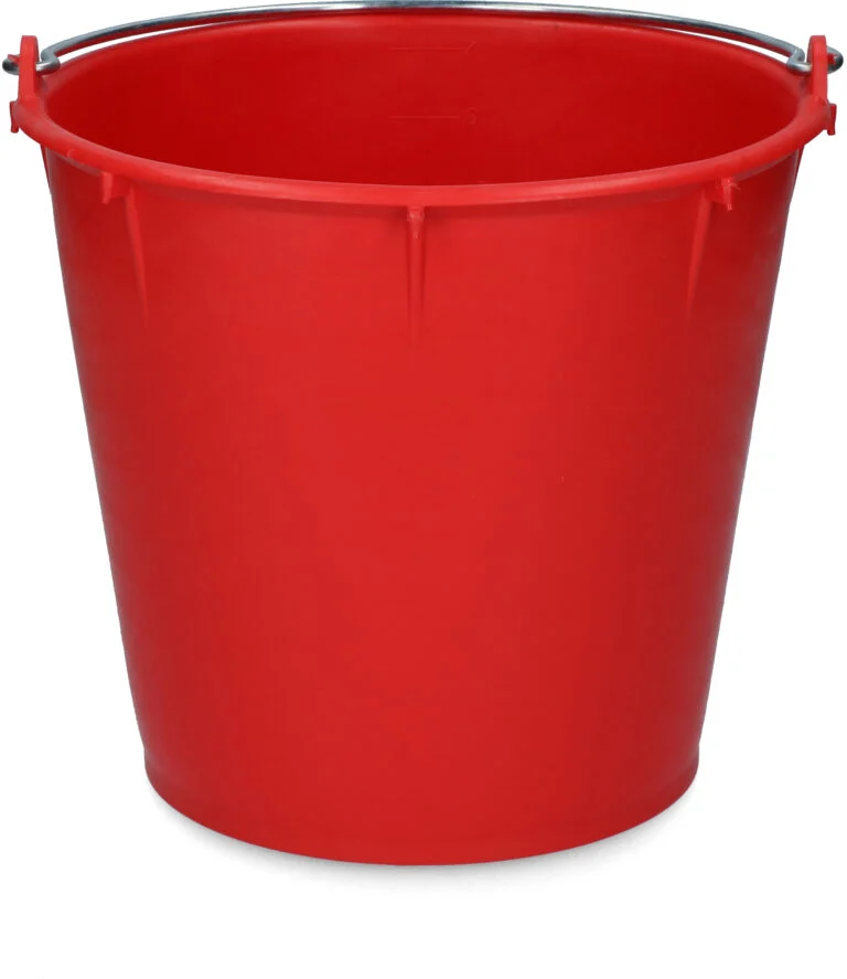 Emmer met Gegalvaniseerd Hengsel 7 l Rood – Vplast
