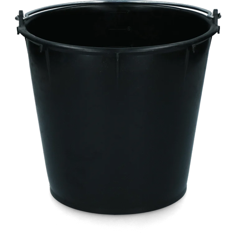 Emmer met Gegalvaniseerd Hengsel 7 l Zwart – Vplast