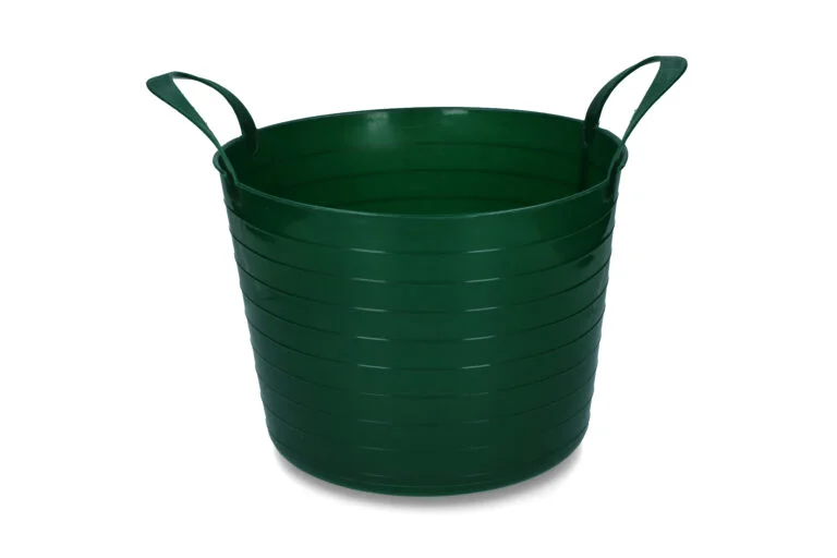 Flexibele Emmer met Twee Handgrepen, 14 l, Groen – Vplast V-Trug Flexi