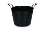 Flexibele Emmer met Twee Handgrepen, 14 l, Zwart – Vplast V-Trug Flexi