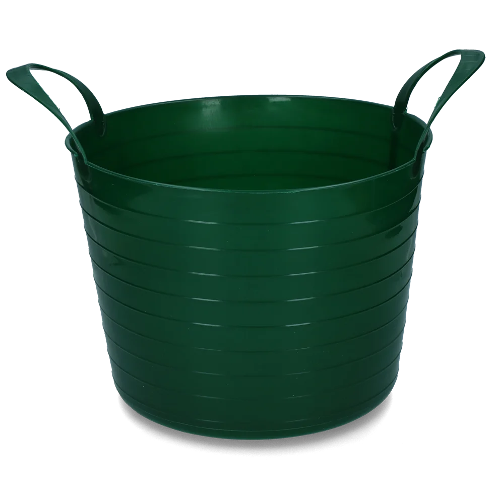 Flexibele Emmer met Twee Handgrepen, 40 l, Groen – Vplast V-Trug Flexi - Afbeelding 1