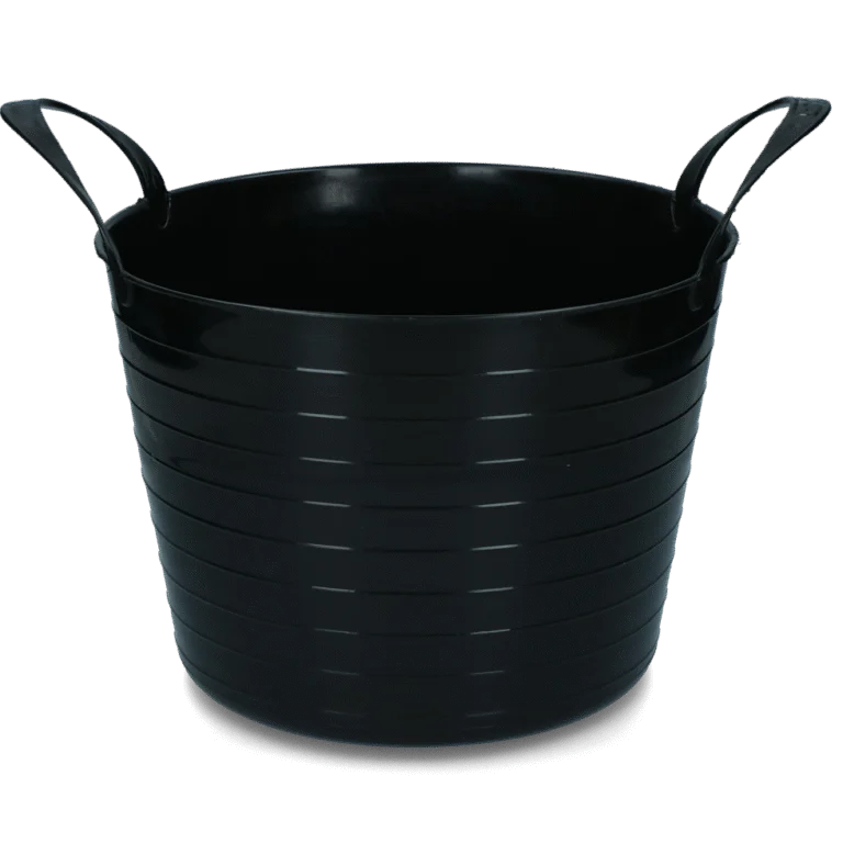 Flexibele Emmer met Twee Handgrepen, 40 l, Zwart – Vplast V-Trug Flexi